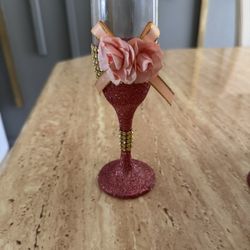 Decorated Champagne Glasses 