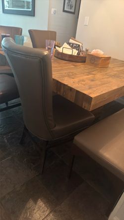 (6) Faux leather Dining chairs