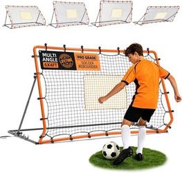 12-Angle Soccer Rebounder Portable Goal Net Rebound Kick Back Trainer