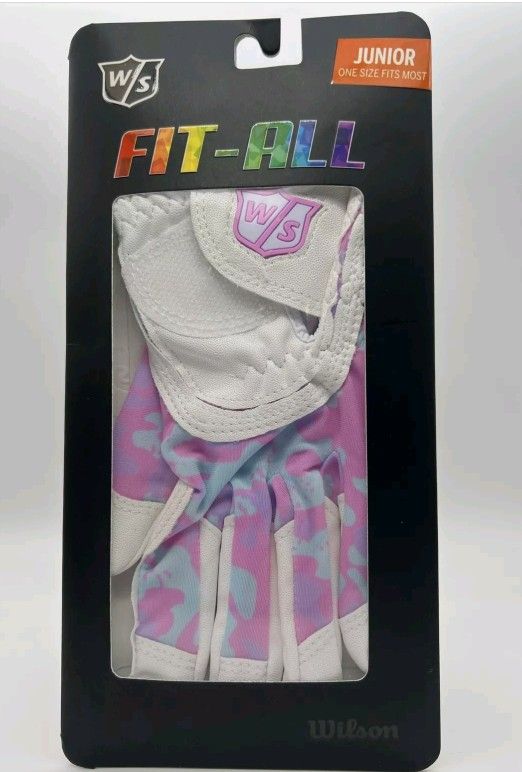 Wilson Juniors Pink Purple Blue Camo Golf Glove Left Fits Most