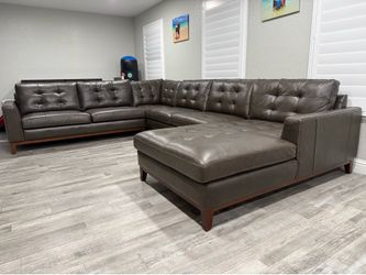 Leather sofa sectional sofa top grain leather brown couch free delivery