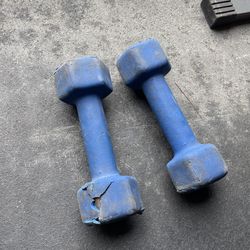 8 Pound Rubber Dumbells