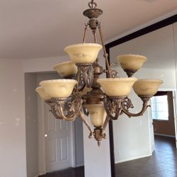 Expensive Vintage Wrought Iron Chandelier 