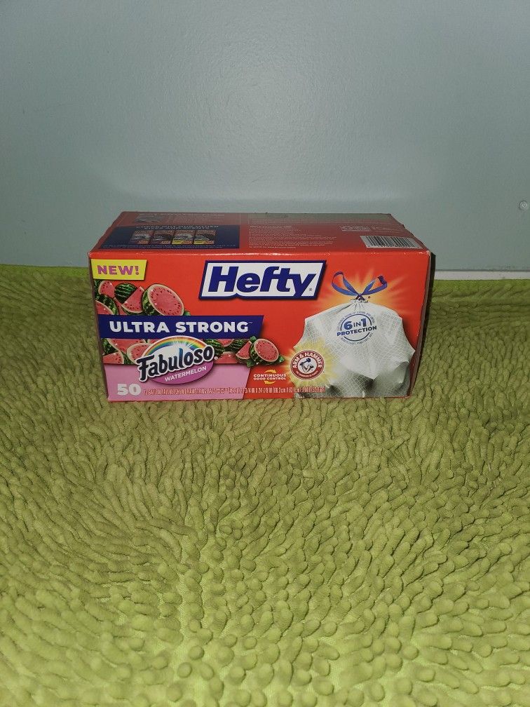Hefty 50 Trash Bags 13gallons Fabuloso Watermelon Scent