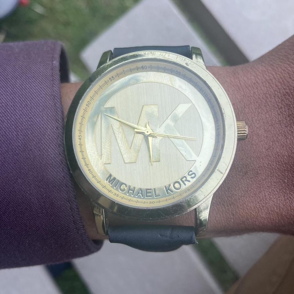 Michael Kors Watch Gold Tone Logo Dial Working Analog Casual Luxury Watch Used - Vintage Watch Luxury