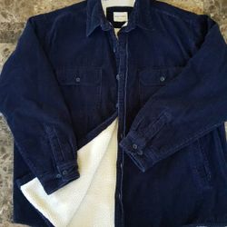 Men's Navy Blue Corduroy w/Fleece Lining Shacket (SERIOUS BUYER PLEASE)