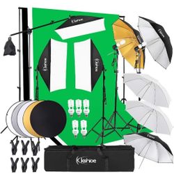 Photography Lighting Kit + Backdrop & more