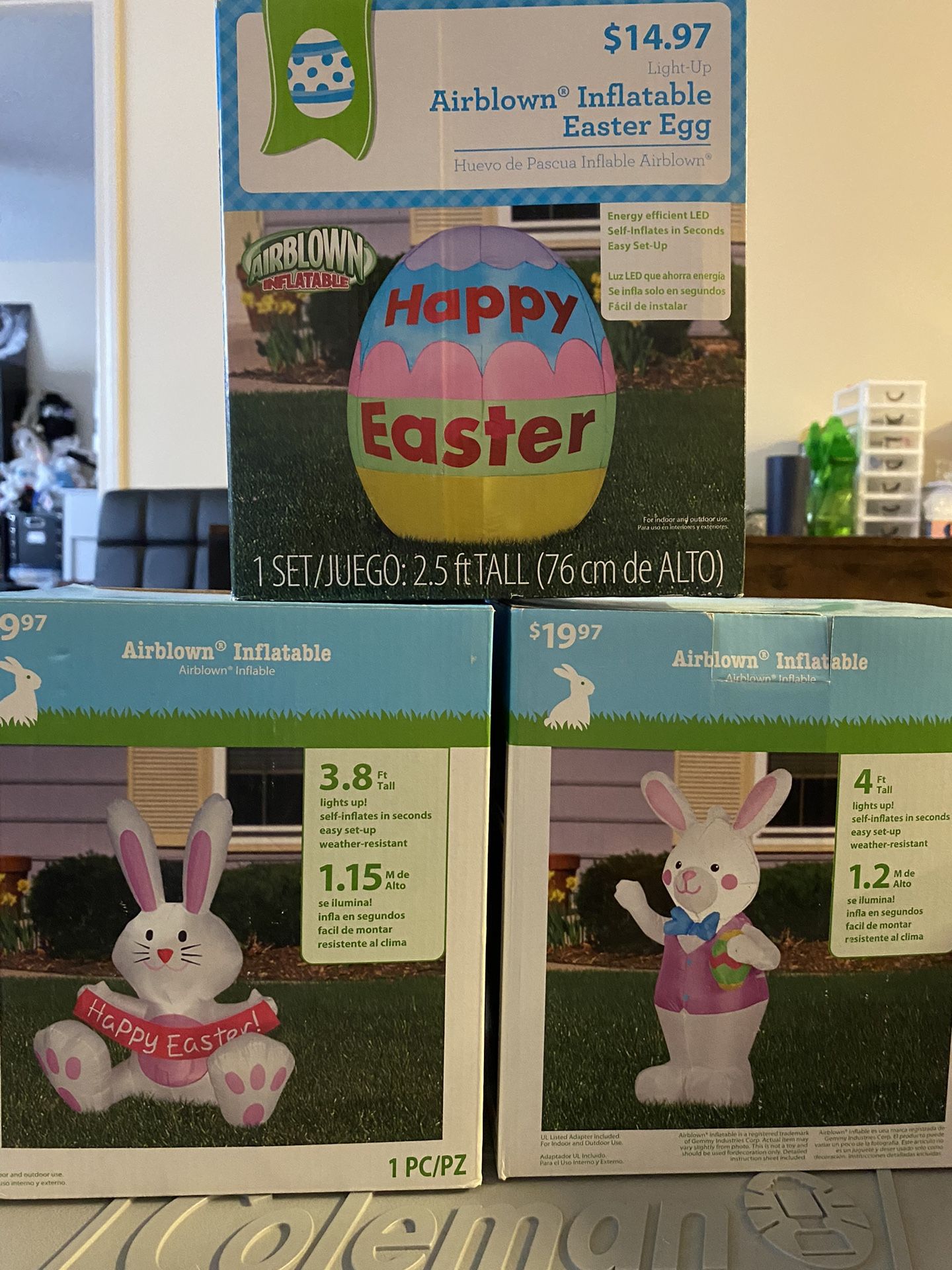 Set Of 3 Easter Inflatables