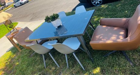 Stainless steel dining table