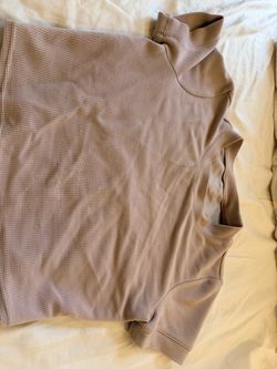 Alo Yoga Glimpse Micro-Waffle Crop Top - Dusty Pink - Small