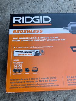 (09/30)Ridgid R86012PDK 4-Mode 1/2 in. Mid-Torque Impact Wrench Kit