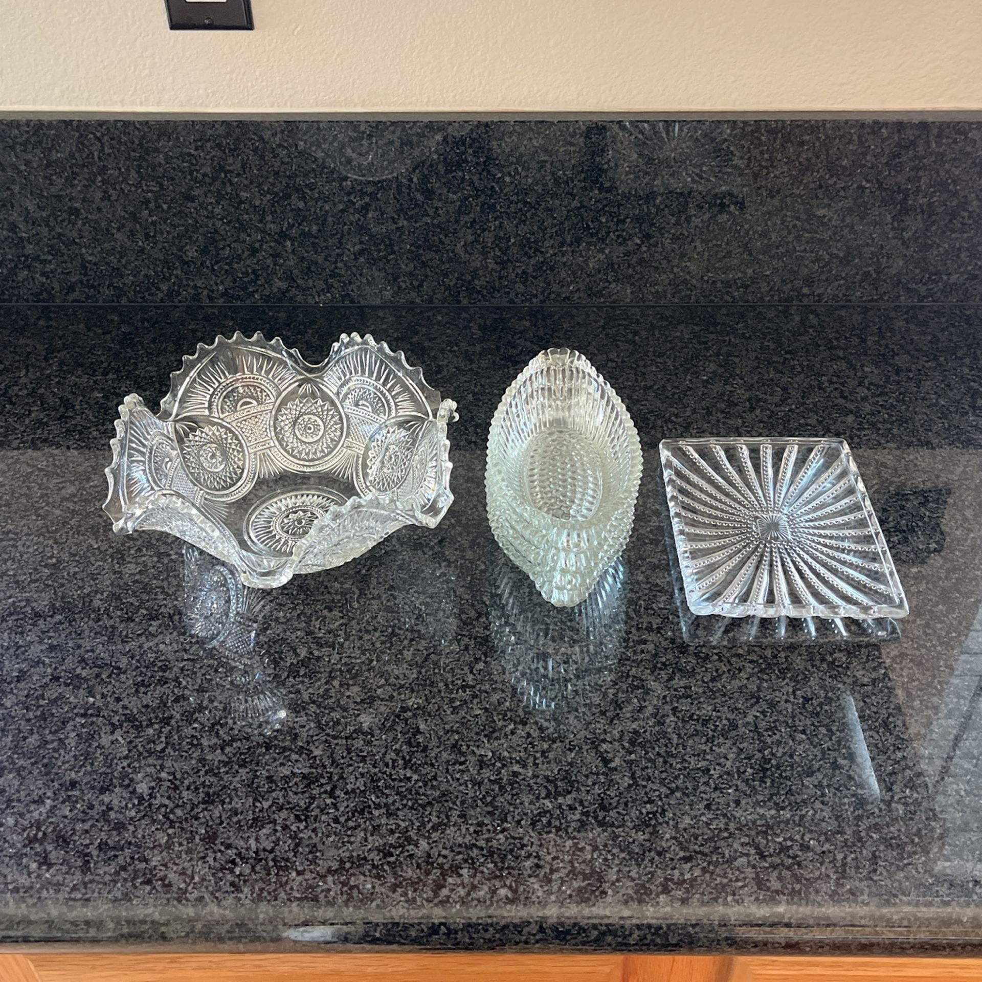 Antique Cut Glass Items, 6 Piece Misc.  