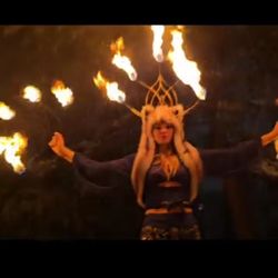 Golden Fire Crown Dance Costume Prop