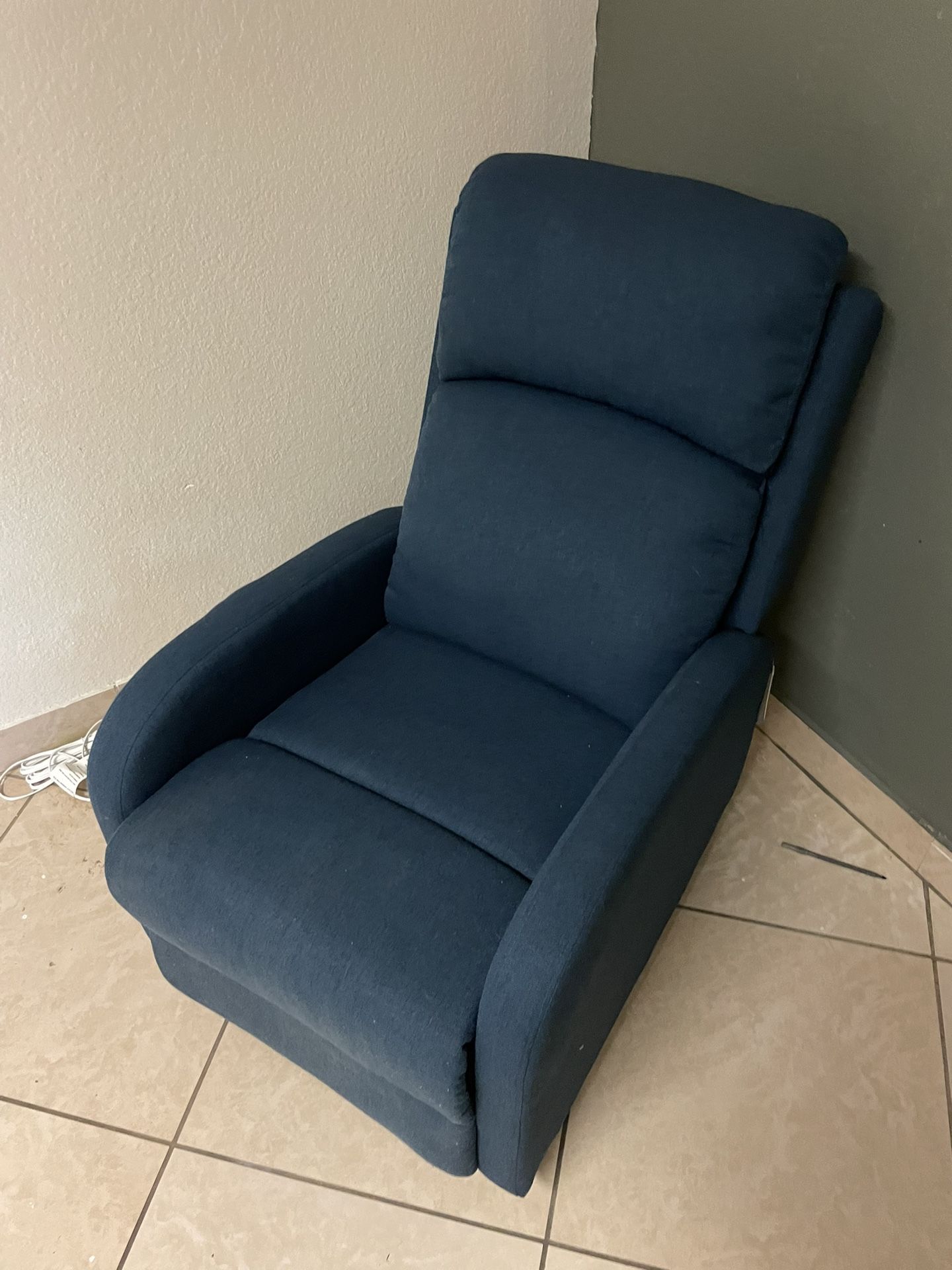 Blue recliner