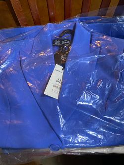 Single Breasted Fitted Blazer for Women | Devil Wears Prada Scoop Collection (CERULEAN BLUE) Size XS (0-2)
