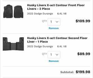 HUSKY LINERS X-ACT CONTOUR FLOOR LINERS