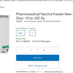 Pharmaceutical Vaccine Freezer