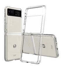 Case for Motorola Razr-2023 Case: Premium Clear Back Panel + TPU Bumper Cover for Moto Razr 2023