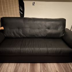 1 IKEA Black Couches 