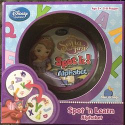 Disney Sofia The First Spot It! Spot 'n Learn Alphabet Game