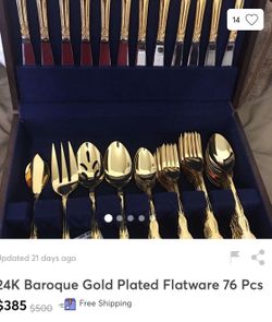 Gold Stainless Steel Flatware 