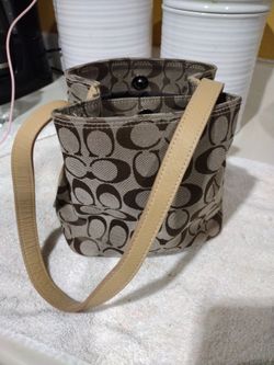 Vtg Coach Signature Bucket Bag Mini