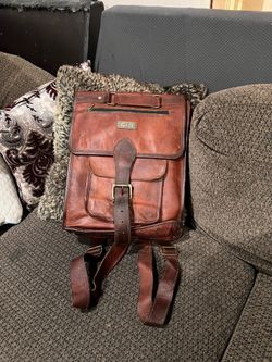 Leather backpack