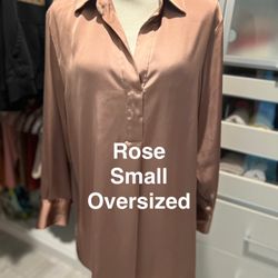 Silk And White With Black Strip Blouse - Price negotiable and OBO!