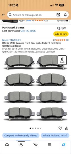 Ceramic Front Rear Brake Pads 8-Pack (brand new in Amazon packaging x2 sets)