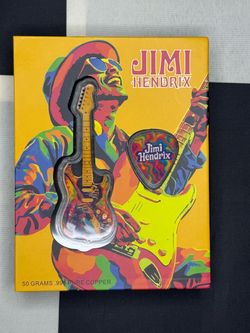 Jimi Hendrix 50g Pure Copper Guitar Collectible Set