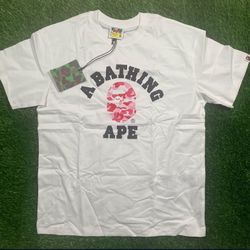 pink bape shirt