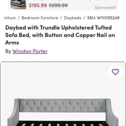 Grey Twin Trundle Bed