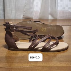 NEW - Strappy Chocolate Brown Sandal, Size 7.5 