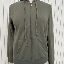 Sage Green Zip Up Hoodie 