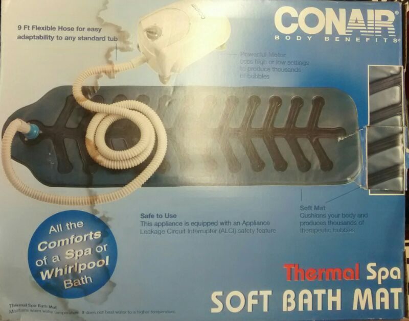 Conair Thermal Spa Soft Bath Mat MBTS2NWR Body Benefits Bubbles Massager