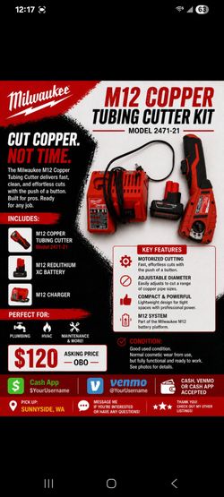 Milwaukee  Copper tube cutter