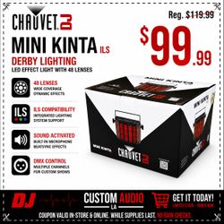 Chauvet DJ Mini Kinta ILS Multicolor LED Light Derby Effect Sound Activated DMX 🚨 Payment Options Available 🚨 No Credit Needed 🚨