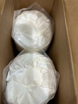 All new set of 2 patio chairs cushions white 19”