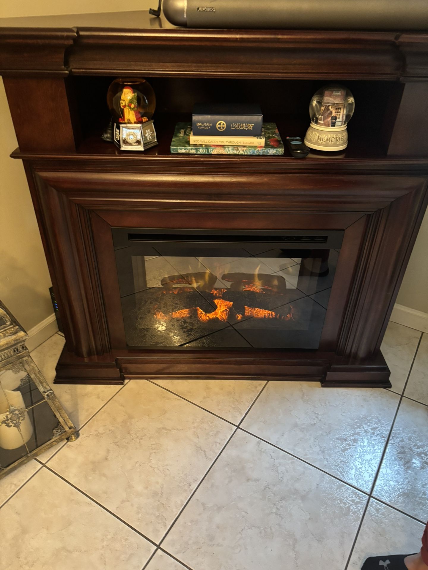 Corner Fireplace TV Stand