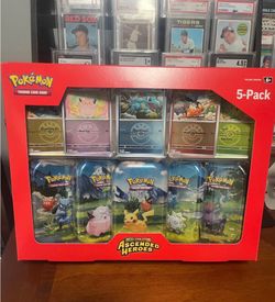 Pokemon Ascended Heroes Mini Tin 5-Pack Sealed Box English Costco - 2 Pack