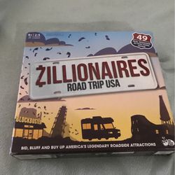 Zillionaires Road Trip USA Board game New
