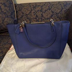 Large NWOT Sky Blue Coach Gallery Tote