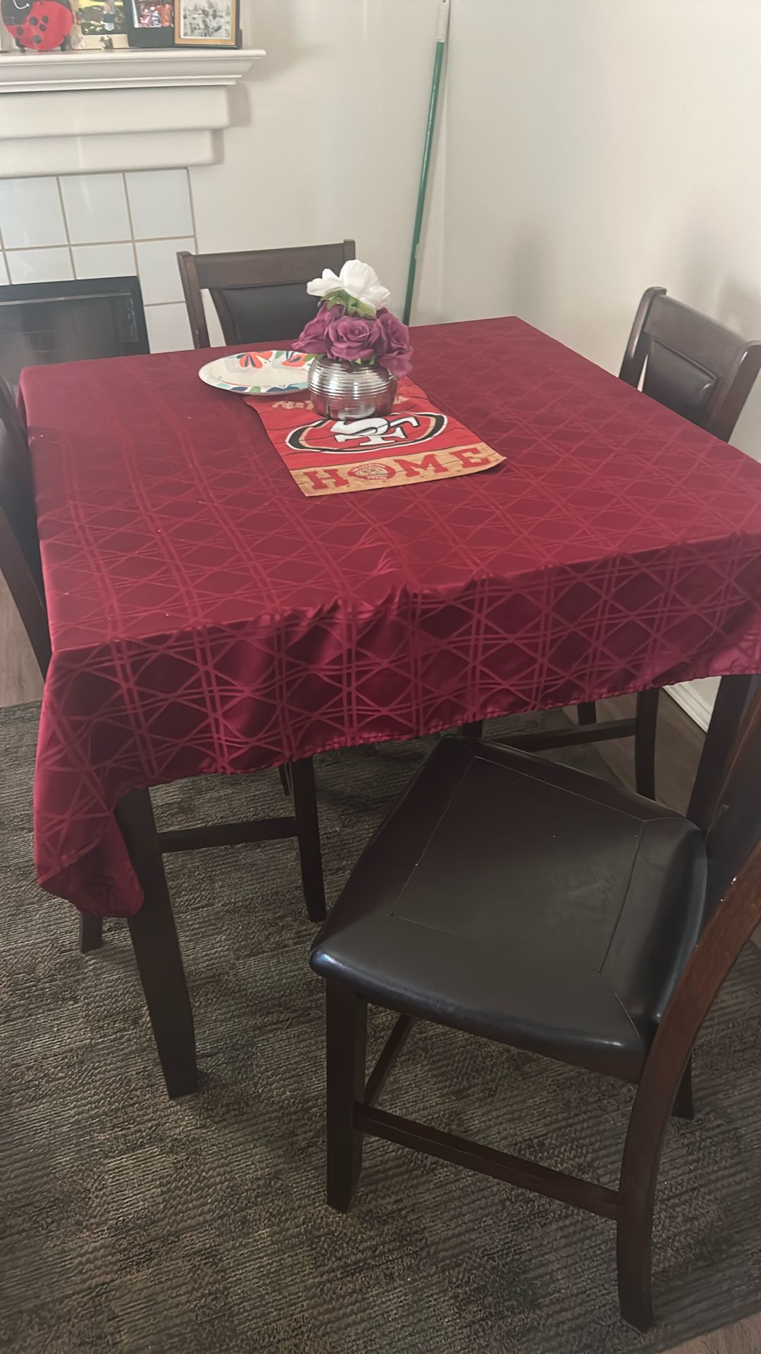 brown kitchen table 