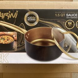 Parini Sauce Pan 18k (infused) Gold Coating! Brand New!