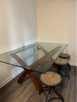 Dining glass table