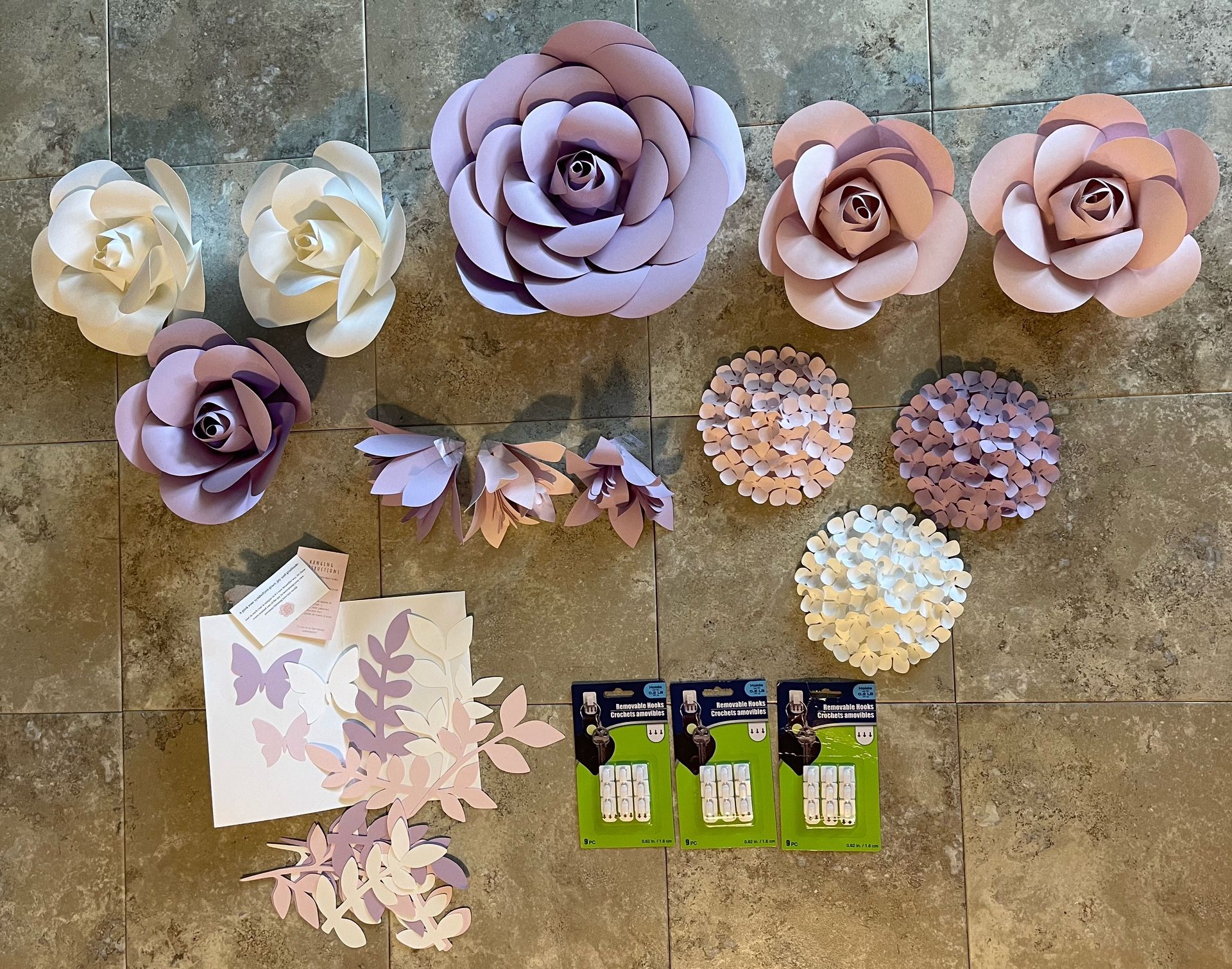 Paper Flowers Wall Decor