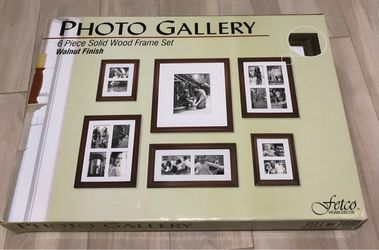 6 Pieces Solid Wood Frame Set (Multi Sizes) Gallery Set $15