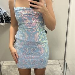 Short Blue Formal Dress