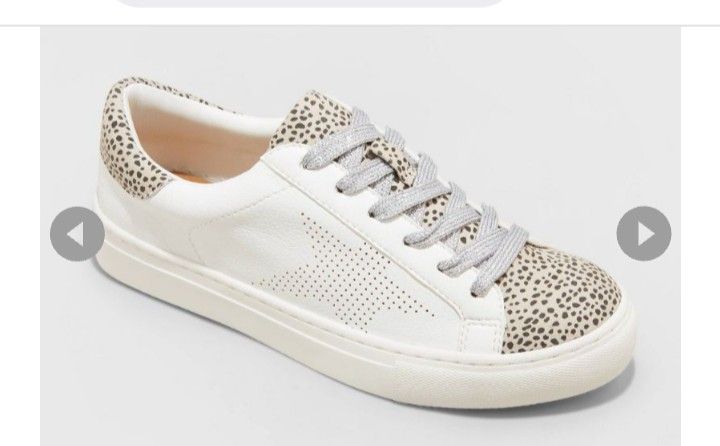 New White Women's Animal Cheetah Leopard Sneakers Shoe 