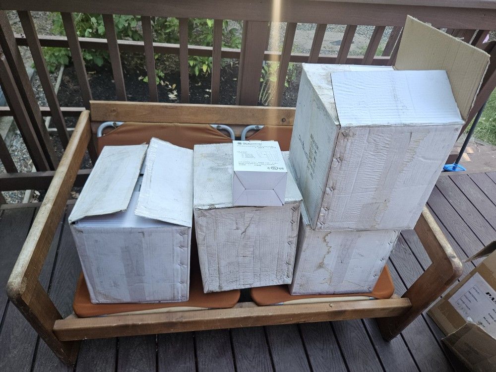 4 Boxes Of Sunpark Commercial Light Fixtures